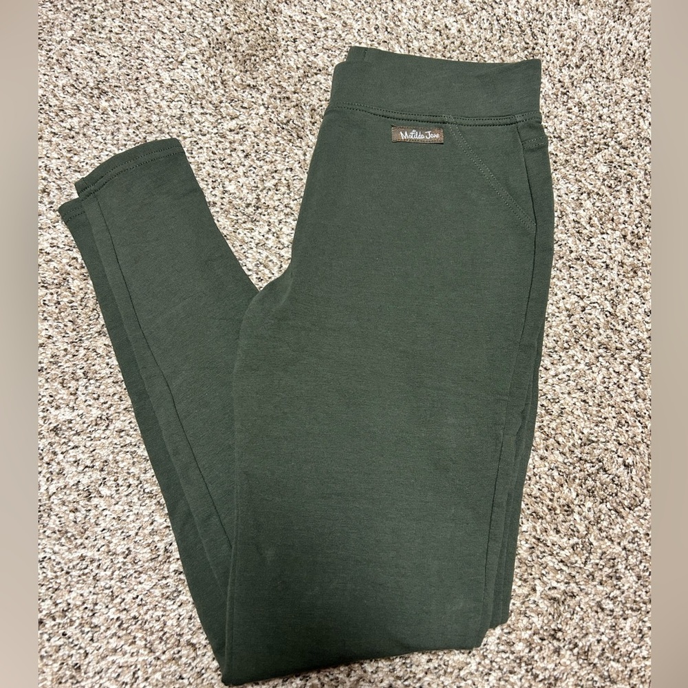 Matilda Jane Sandy Pants Moss Green Leggings M Medium